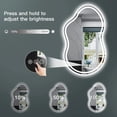 thumbnail image 5 of Frameless 36"x 20" Irregular LED Anti-Fog Tempered Glass Bathroom Vanity Mirror Asymmetrical Front and Backlit Wall Mirror, 5 of 11