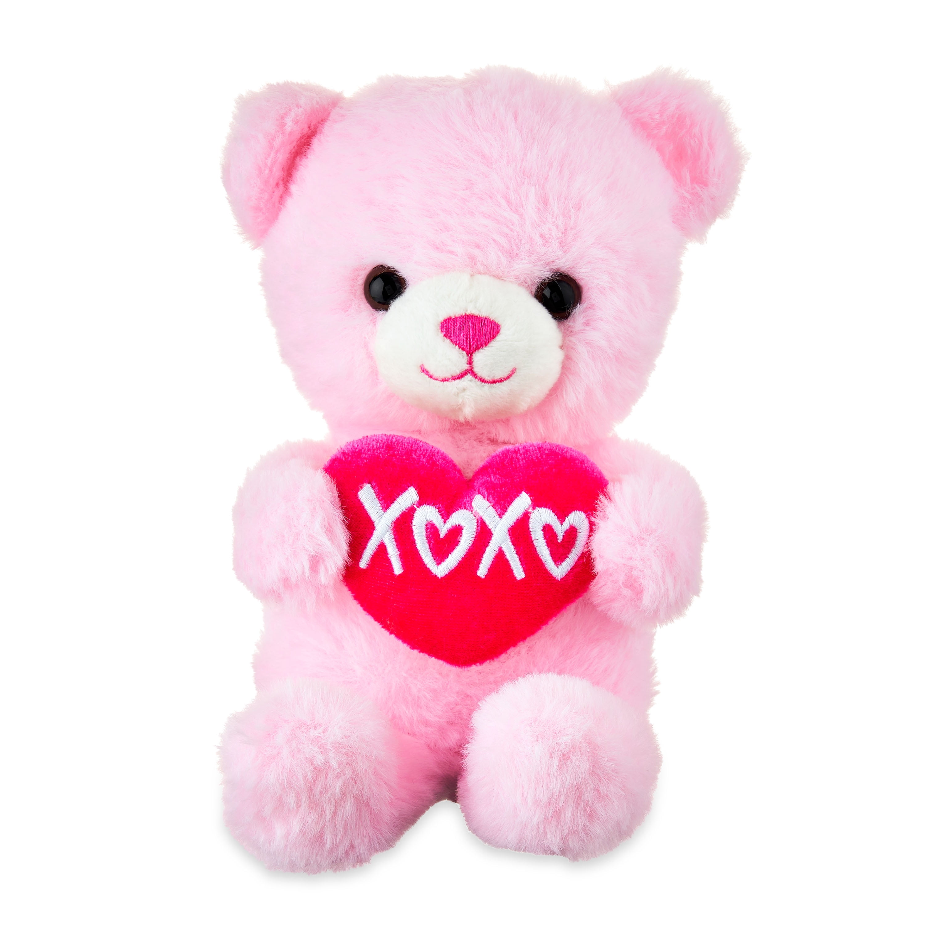 Way to Celebrate! Valentine’s Day 7in Small Plush Sweetheart Teddy Bear 2023, Pink
