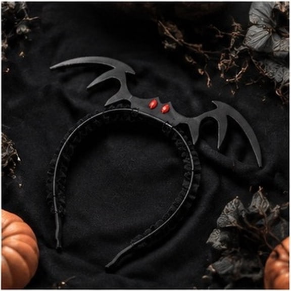 OHOIOLLA Bat Headpiece Black Cosplay Headband, Costume Hair Accessory for Family Gatherings and Party Wear, 1 Pack