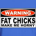 thumbnail image 3 of CafePress - Warning Fat Chicks Make Me Horny Dark T Shirt - Men's Classic Graphic Cotton T-Shirt, 3 of 4