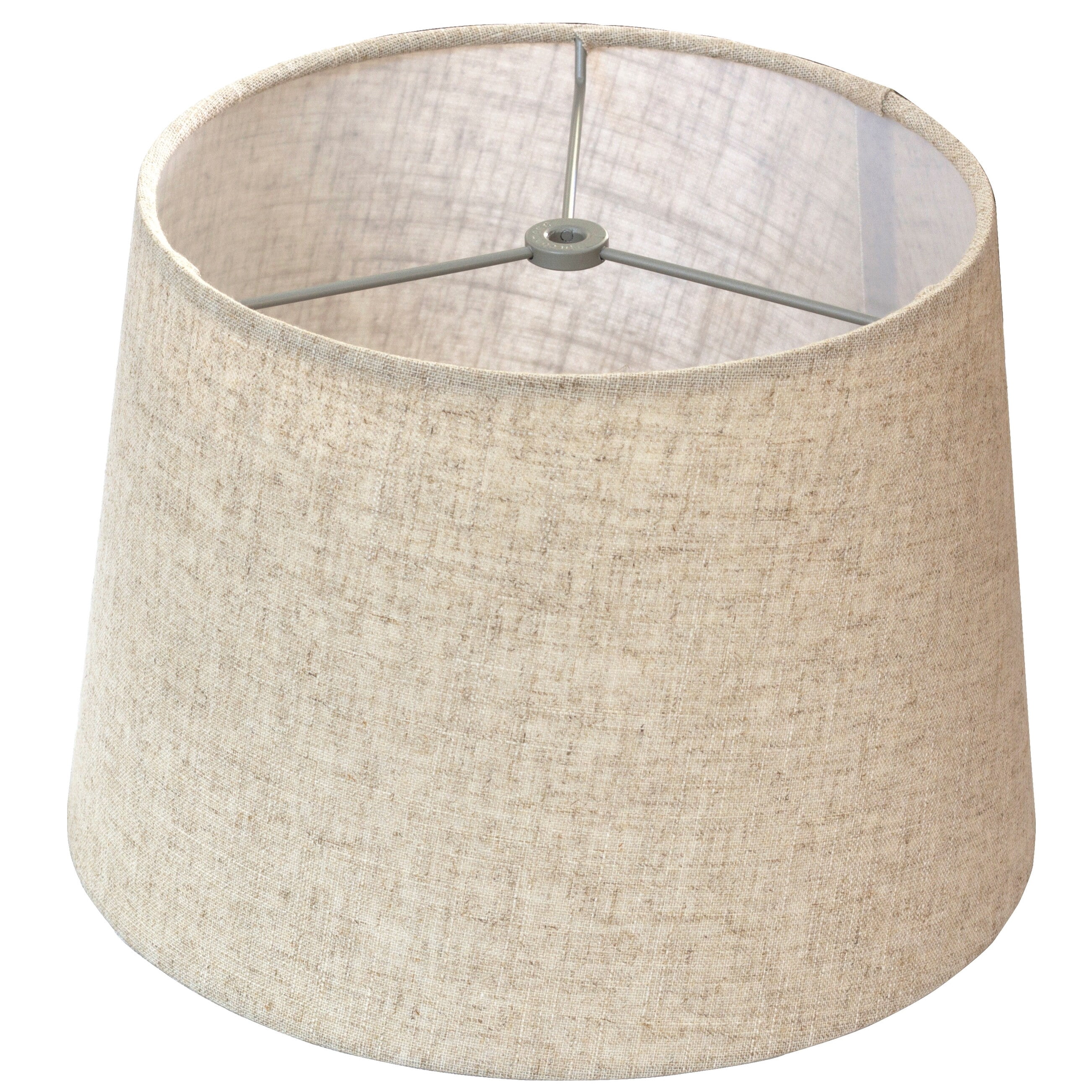 Urbanest French Drum Lamp Shade,Textured Linen, 10x12x8.5", Gray Tone
