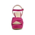 thumbnail image 6 of BLISSFUL STEP Women's Fashion Platform Strap Slingback Chunky Heel Open Toe Sandals HotPink 7, 6 of 7
