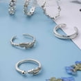 thumbnail image 2 of 12-pack Toe Rings Adjustable Size - Silver silver, 2 of 5