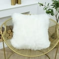 thumbnail image 3 of Sanmadrola Pillow Covers Throw Pillow Covers Pillow Protector with Hidden Zipper Furry Long Faux Fur 18''x18'' 2 Pack, 3 of 7