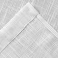 thumbnail image 4 of 2 Pack Textured Linen Blend Grommet Top Window Curtain Panel Drape Set (63" Long, White), 4 of 4