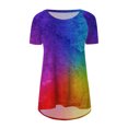thumbnail image 2 of TIHLMK Womens Shirts Multicolor Fashion Women Summer Loose Print Round-Neck T-Shirt Short Sleeve Casual Blouse Gift for Womens Tops, 2 of 5