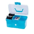 thumbnail image 1 of PENGXIANG Art Craft 2 Layer Storage Case Box Makeup Plastic Portable Collection New Blue S  27*17*17cm, 1 of 2