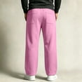 thumbnail image 6 of Iyufng Mens Wide Leg Sweatpants Drawstring Elastic Waist Full Length Loose Casual Pants with Pockets, 6 of 8