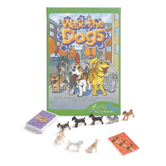 SimplyFun Walk The Dogs Math Game - One of The Most Fun Games for Kids Ages 8 and Up - Play to Practice Counting & Sorting- 2 to 5 Players