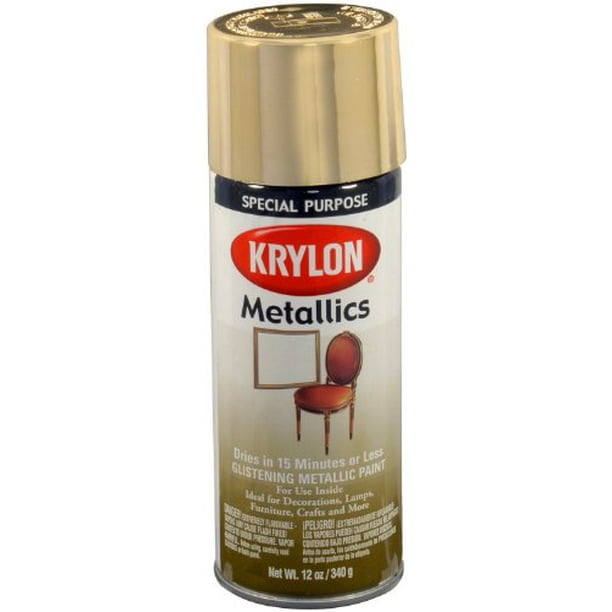 Krylon Metallic Spray Paint, Brass, 12 Oz.