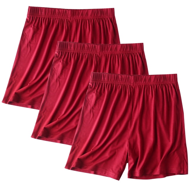 Soki Short de Pyjama pour Femmes 3 Pcs Été Taille Élastique Short en Modal Fin Coton Short Décontracté Ample Tenue d'Intérieur