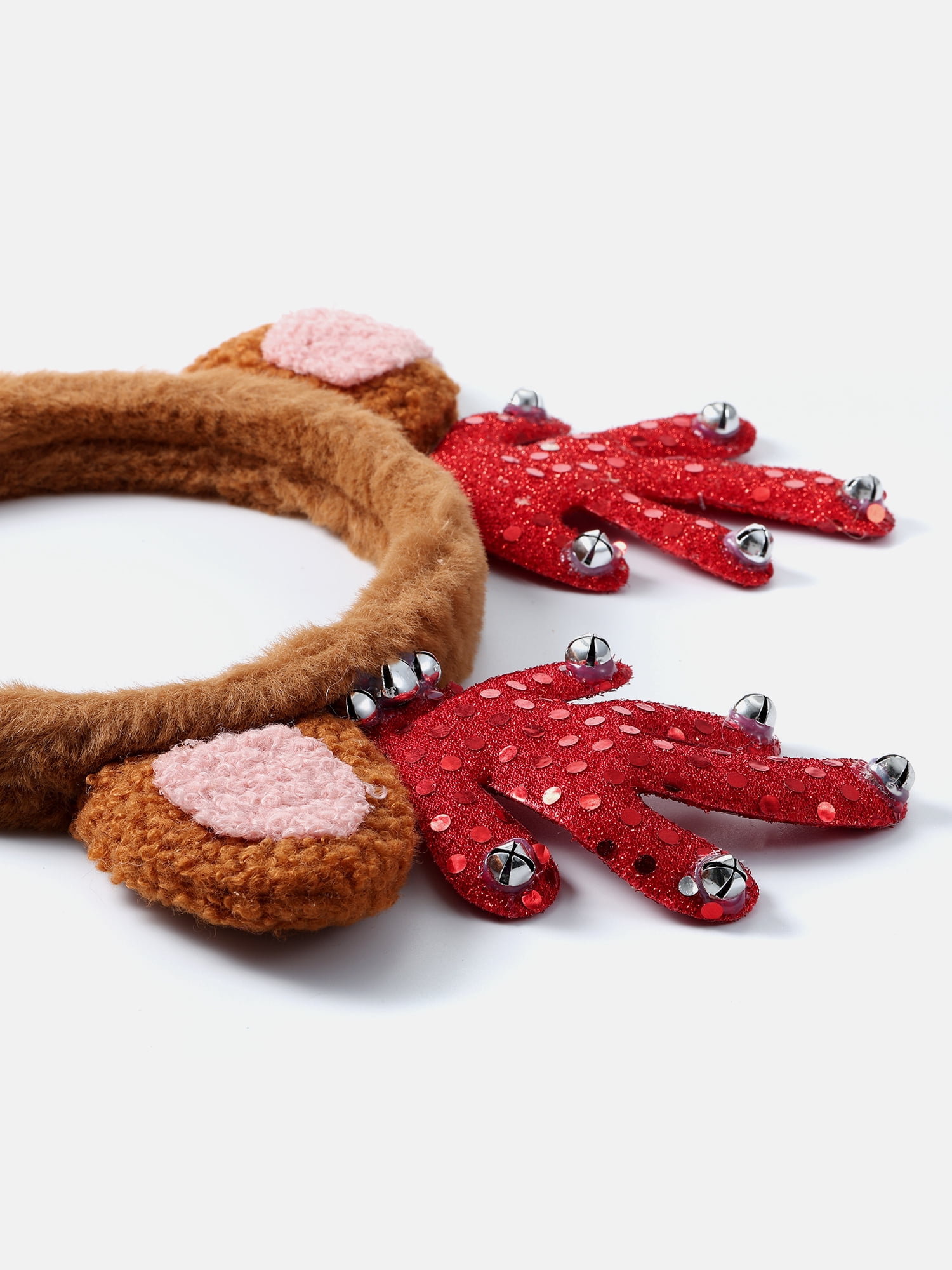 Women's Plush Reindeer Antler Headband from Way to Celebrate, Red/Brown, 1-Piece
