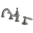 thumbnail image 2 of Kingston Brass KS7168BPL Vintage Widespread Lavatory Faucet with Brass Vintage Pop-Up Drain, Satin Nickel, 2 of 4