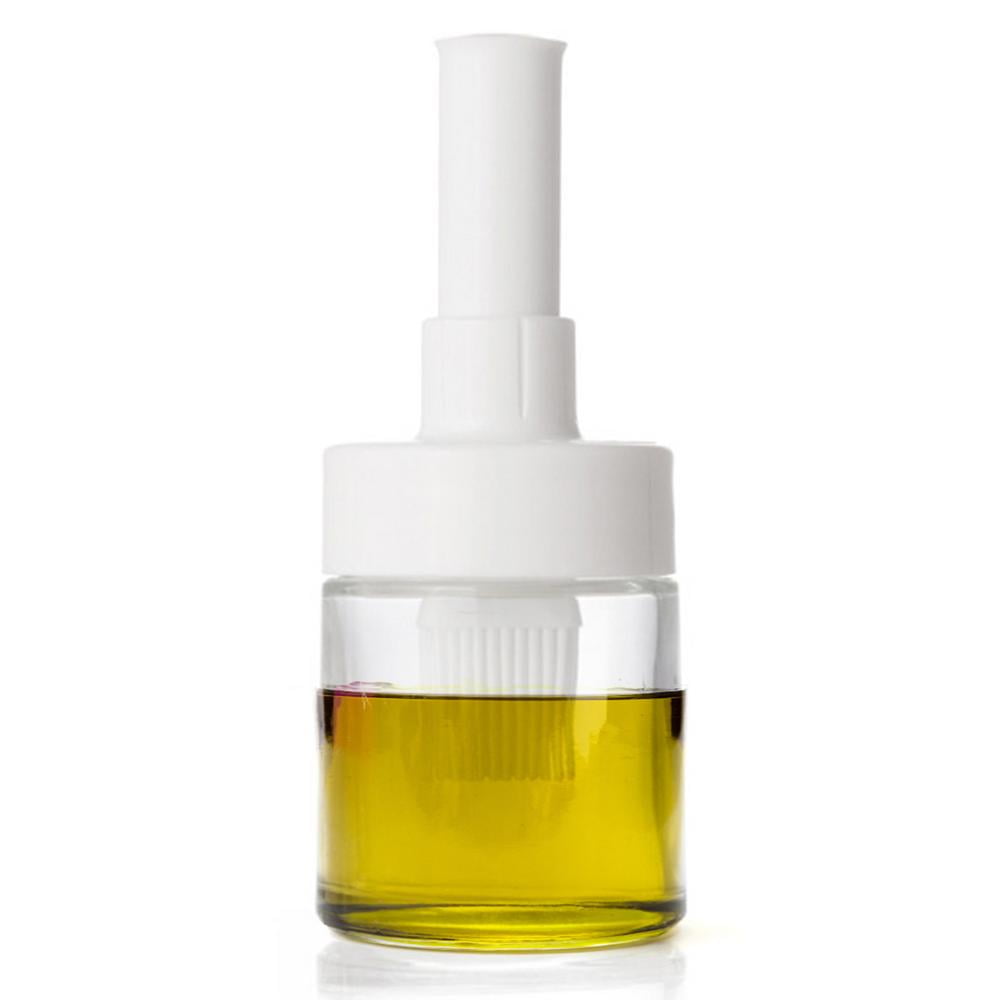Fovolat Oil Bottle Brush Oil Bottle with Basting Brush Set Glass Olive