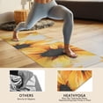 thumbnail image 4 of White Sunflower Pattern Hot Yoga Mat Towel Non Slip for Hot Yoga - Quick-Drying Yoga Mat Cover with 4 Corner Pockets with Travel Bag - Hot Yoga Towel Non Slip Grip Moisture Wicking Sweat 70"x26", 4 of 6