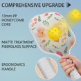 thumbnail image 2 of Pickleball Paddles Set Of 2, Fiberglass Surface, Spring Flowers Floral Print, 4 Balls & Bag, 2 of 5