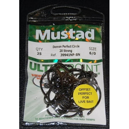 UPC: 0023534411142 | Mustad 39941NP-BN-6/0-25U Sz6 Terminal Fishing Needle Point Hook