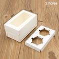 thumbnail image 3 of CAROOTU 10PCS 2/4/6 Holes Kraft Paper Cupcake Packing Box Muffin Wedding Party Case Holder Box, 3 of 7