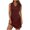Wine, variant on UVEASISHA Solid Mini Dresses for Women Sleeveless V Neck Tank Dress Side Split Formal Party Dresses Army Green M