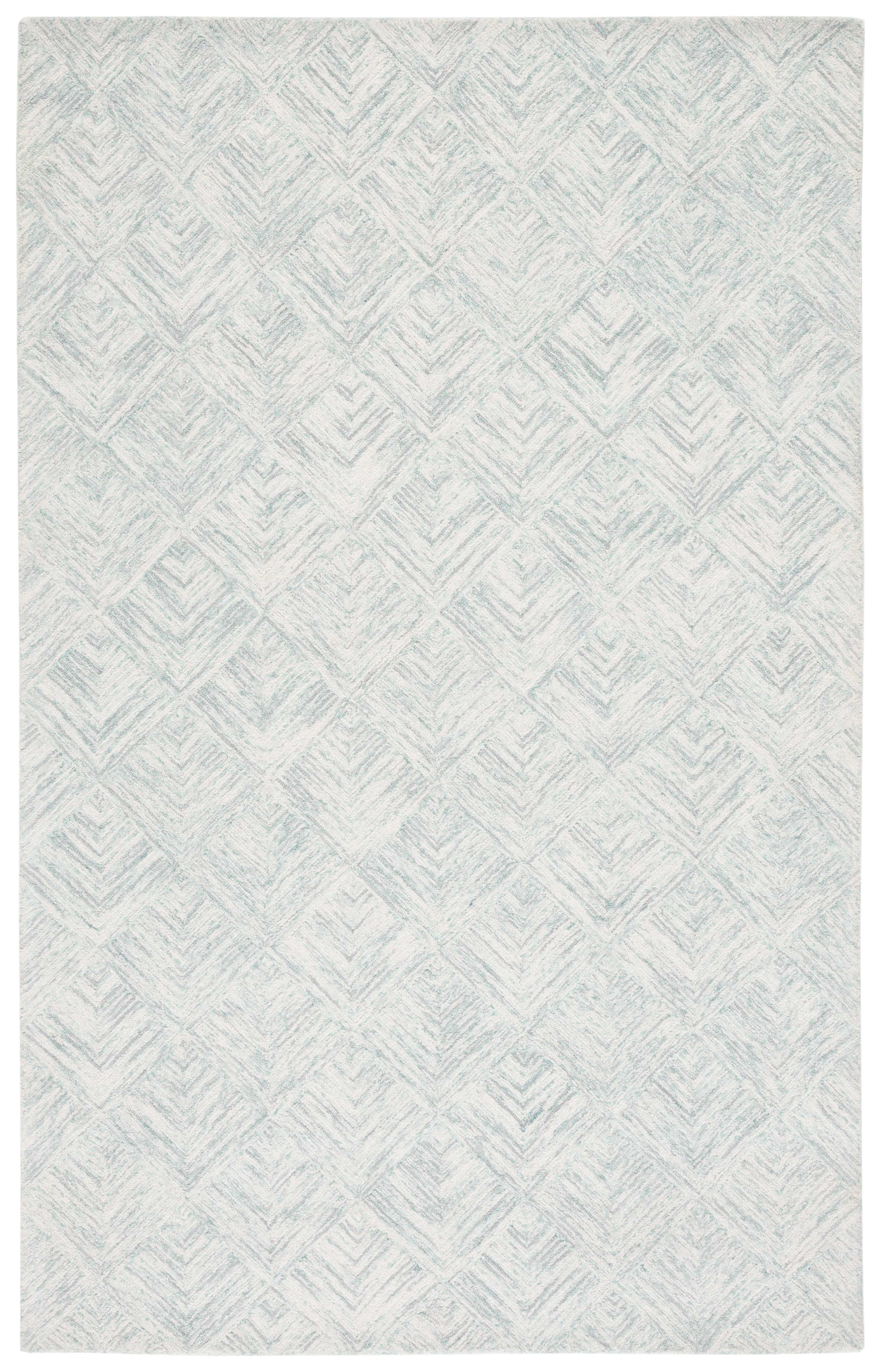 SAFAVIEH Abstract Trent Geometric Area Rug, Gray/Turquoise, 3' x 5'