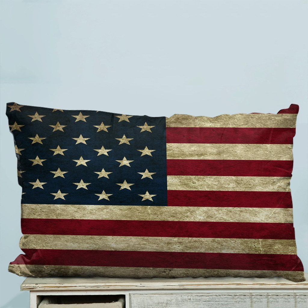 GCKG American Flag Pillow Case Pillow Cover Pillow Protector Two Sides