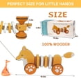 thumbnail image 3 of WoodenEdu Baby Toys Car, juguete de madera para niños pequeños, juguete de desarrollo para niña de 1 año, regalo de cumpleaños (zorro), 3 of 5