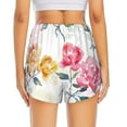 thumbnail image 4 of Goofa Colorful Flowers Printed Women 2 in 1 Running Shorts,Quick Dry Athletic Workout Shorts,High Waisted Athletic Shorts with Liner Pockets-XX-Large, 4 of 9