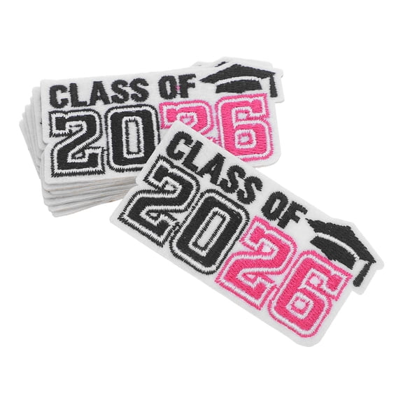 DEEPCRAFF 8Pcs Class of 2026 Graduation Iron on Patches Embroidered Applique for Jeans Hats Jackets