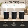 thumbnail image 4 of DAYBETTER USB Ultrasonic Humidifier, 190 ml Portable Cool Mist Air Humidifier for Room Home, White, 4 of 7