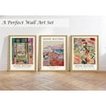 thumbnail image 6 of Induslyfe Framed Retro Vintage Wall Art Canvas Decor Set of 3, Matisse Wall Art Prints Poster Mid Century Modern Art, Sage Green Aesthetic Floral Botanical wall art living room bathroom bedroom 12x16, 6 of 7