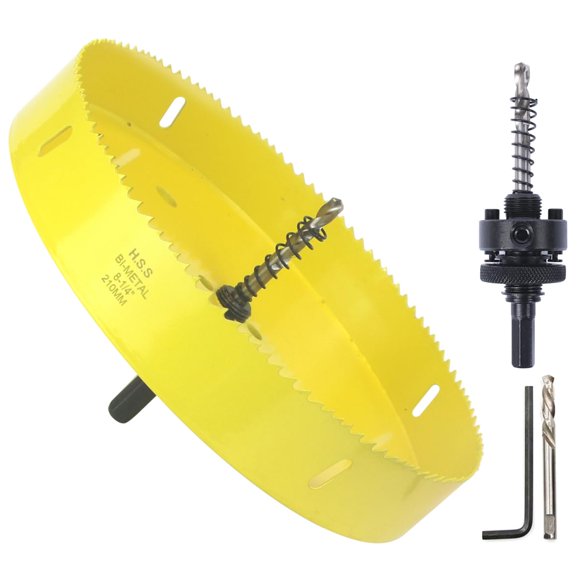 Sierra perforadora JIECHENG, 210 mm, bimetálica, para madera, metal y paneles de yeso