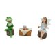thumbnail image 3 of Adornos de hadas y ranas esculturas coleccionables miniaturas creativas figuras estatuas de jardín para estantería en interiores al aire libre, 3 of 8