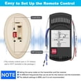 thumbnail image 3 of Universal Replacement Ceiling Fan Remote Control Kit - Compatible with Hunter, Allen+Roth, Kichler & Models FAN35T, KUJCE9603, CHQ7202T, L3HFAN35T1/T2, FAN53T, 3 of 7