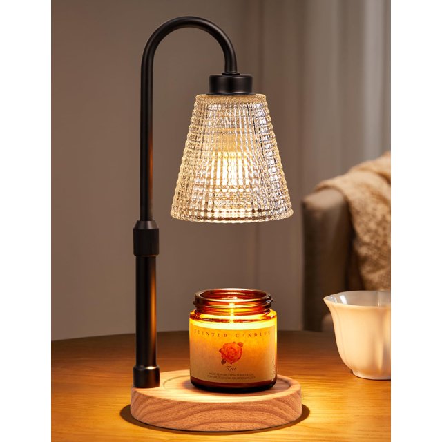 Lámpara calentadora de velas Innqoo Rustic con temporizador, regulable