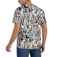thumbnail image 2 of Rateoe Leopard And Zebra Pattern Men’s Baseball Short Sleeve Polo Shirt, Midweight Men's Shirt Golf Shirt Polo Shirts Quick Dry Short-4X-Large, 2 of 7
