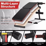 Laicejoy 7 in 1 Sit up Bench, Foldable Workout Bench w/4 Position ...