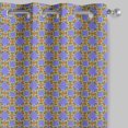 thumbnail image 3 of S4sassy Cotton Duck Pineapple Purple Fruits 2 panel set decorative short window&nbsp;treatment eyelet&nbsp;curtain- 54x63 Inches, 3 of 4