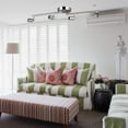 thumbnail image 2 of 4-Light Adjustable Dimmable Track Lighting Kit by AIBOO,Flexible Foldable Arms,Satin Nickel Kitchen,Hallyway Bed Room Lighting Fixture, GU10 Base Bulbs not Included, 2 of 6