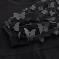 thumbnail image 6 of Aideaone Girls Butterfly Dress 3D Applique Mesh Puff Sleeve Belted Party Dress 7-16 Years, 6 of 7