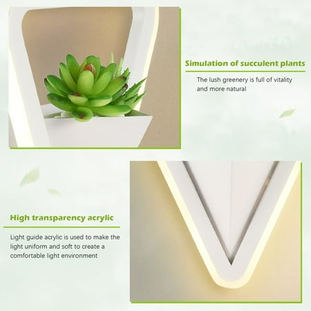 

Brenberke Nordic Led Wall Sconces Modern Green Creative Plant Wall Light Aisle Wall Lamp