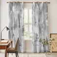 thumbnail image 4 of Grey Abstract Kitchen Curtains 96 Inch Length, Modern Oil Painted Art Contemporary Grommet Top Bedroom Living Room Curtains, Light Filtering Cafe Curtain Drapes 2 Panels Set 104''x96'', 4 of 9