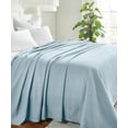 thumbnail image 4 of Superior Diamond Weave Cotton Blanket All Season Bed Blankets, California King, Aqua, 4 of 12