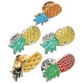 thumbnail image 4 of 5 broches de frutas originales y encantadores, estilo veraniego, pequeños, frescos, con forma de piña goteando aceite. Diseño aleatorio., 4 of 8