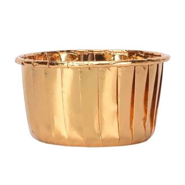Revestimientos para cupcakes Wosthever 50 piezas impermeable resistente al calor oro