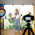 10x8ft Photo Backdrop, Wild Dandelions Soft Polyester Backdrop Curtains ...