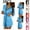 Beige, variant on YUANxueke 3 PC Women's Kimono Robe Casual Short Sleeve Bathrobe Lightweight Loose Comfortable Sleepwear Loungewear Pajamas