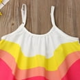 thumbnail image 4 of Emmababy Baby Girl Sleeveless Bright Rainbow Stripe Print Summer Dresses, 4 of 5