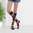 thumbnail image 5 of Bas Imprimé Arc-en-Ciel pour Femme Style Genou-Haut, 5 of 5
