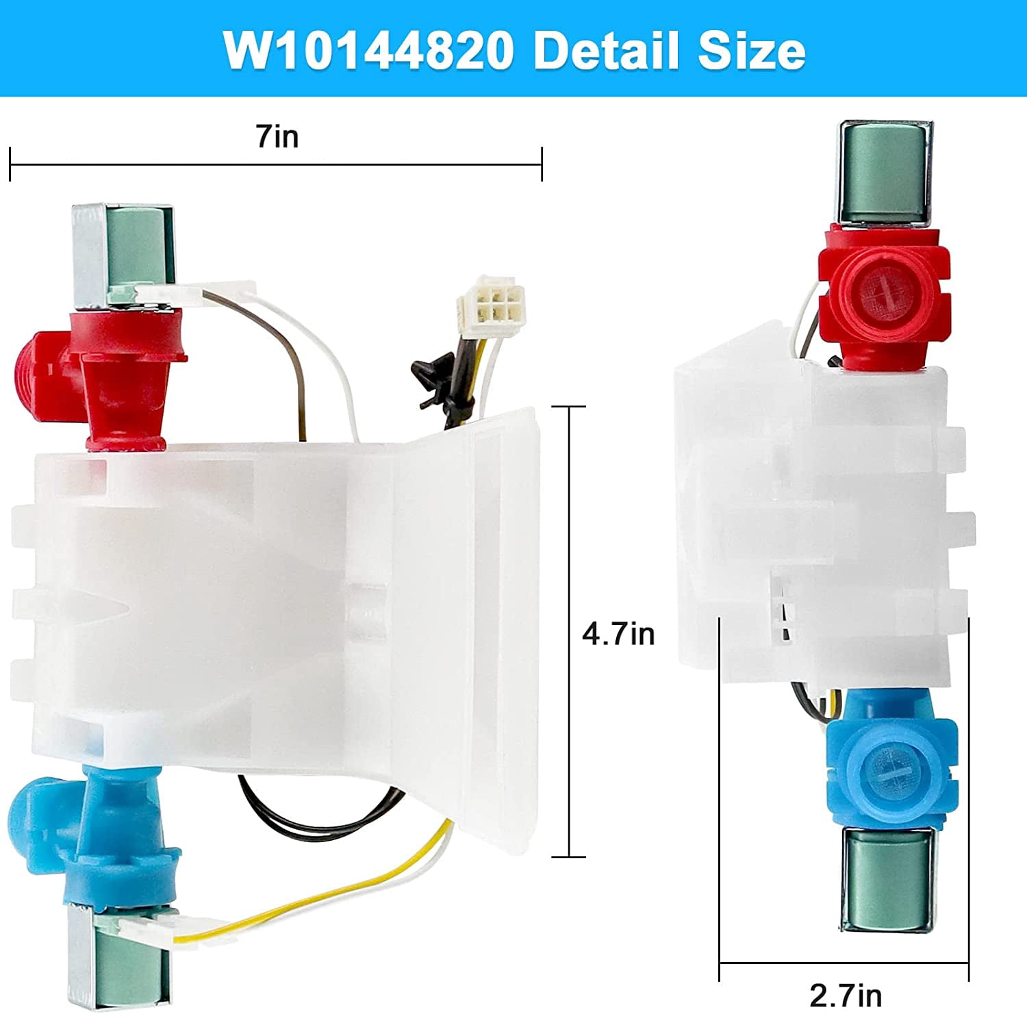 Aftermarket Appliance APLW10144820 Washer Water Inlet Valve for Whirlpool