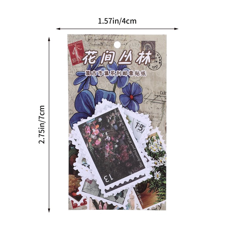 Frcolor Sticker Paper Scrapbook Supplies Stickers DIY Album Washi Stamp Scrapbooking Stamping Hand Account Flower Antique Book, Size: 3.8X3.8X0.1CM